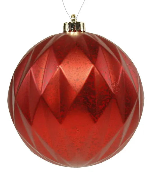 150mm Antique Look V.P. Diamond Ball Ornament