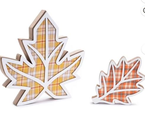 Plaid Leaf Set (2pc)