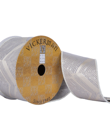 Gray/Beige Chevron Ribbon image 0