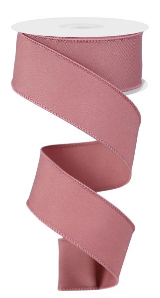 1.5" x 10yd Diagonal Weave Fabric Mauve image 0