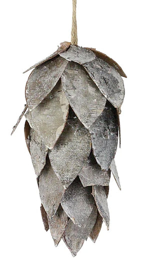 7.75"Hx5"Dia Wood Bark Ornament