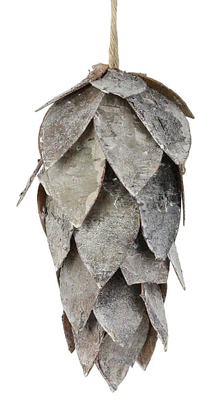 7.75"Hx5"Dia Wood Bark Ornament