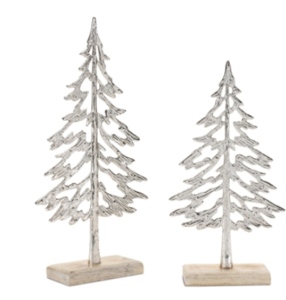 Aluminum Tree with Wood Base