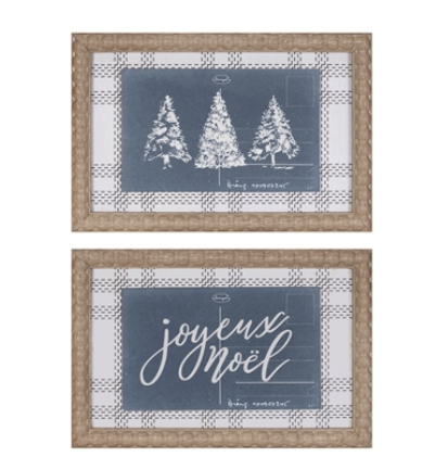 Blue Holiday Framed Art