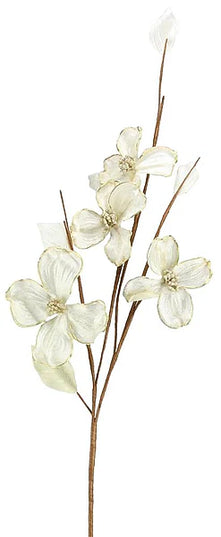 31"L Velvet Dogwood Spray