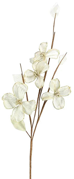 31"L Velvet Dogwood Spray