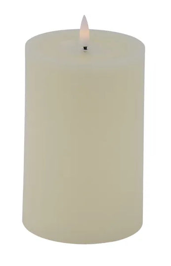 6"H x 4"Dia Flameless Melted-Look Candle