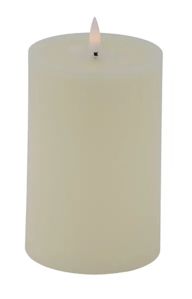 6"H x 4"Dia Flameless Melted-Look Candle