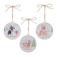 Dog Disc Ornament (Assorted Styles)