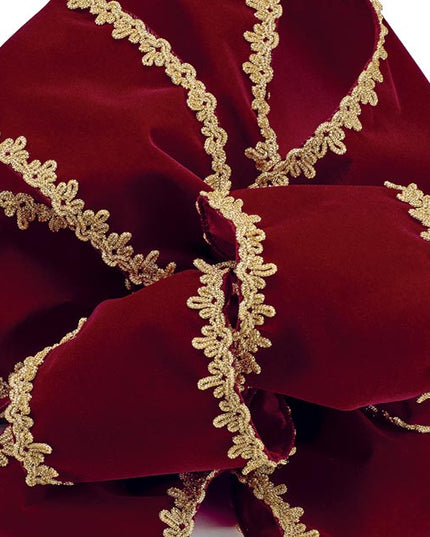 Ribbon Red Velvet Gold Trim