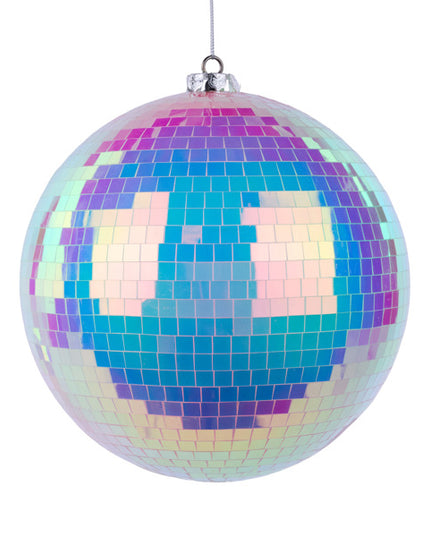 200MM WHITE MIRROR BALL ORNAMENT image 0