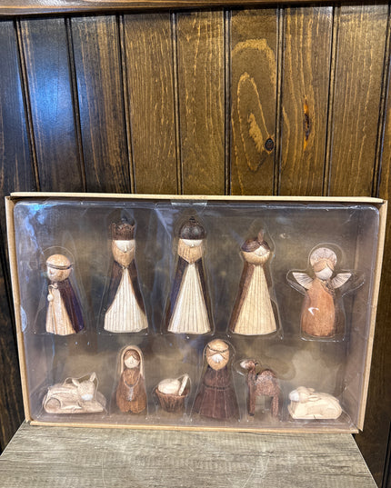 Carved Nativity Set