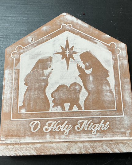 9.5” Wooden Nativity Scene