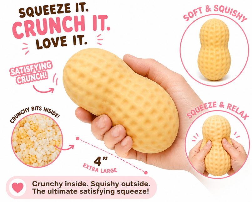 Peanut Crunch Squishy Toy - Mystery Color