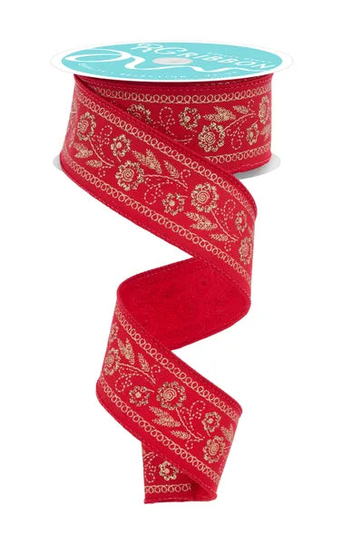 Embroidered Look Ribbon