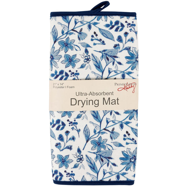 Blue Florals Drying Mat image 0