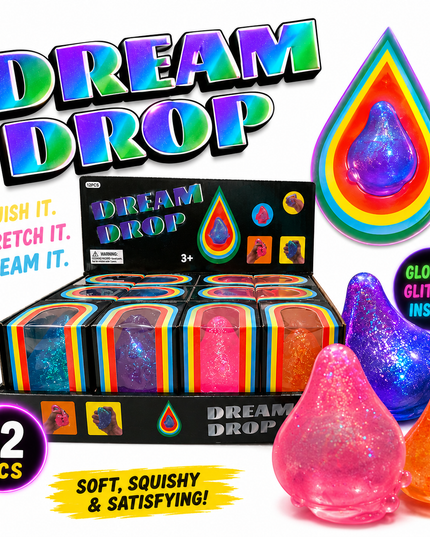 Glitter Squishy Drop Toy - Mystery Color