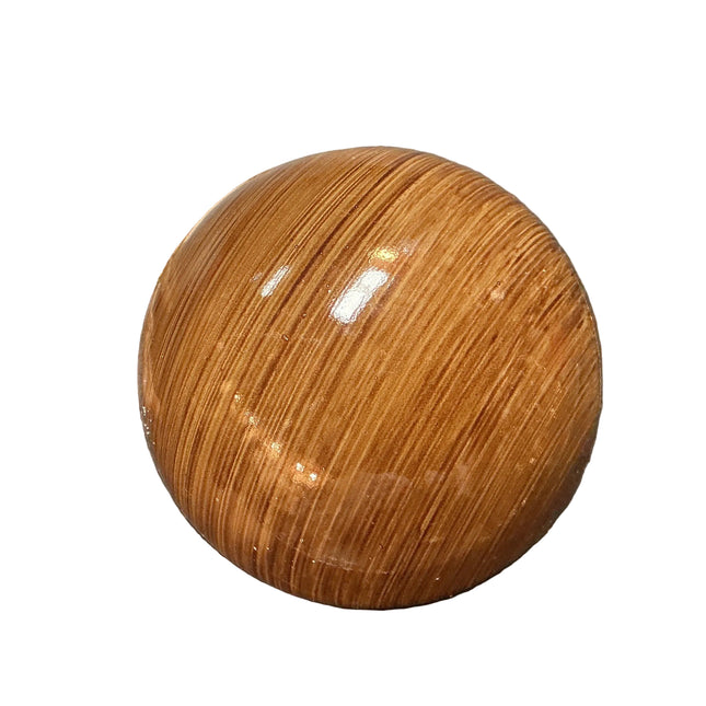 3” Brown Wood Grain Ornament