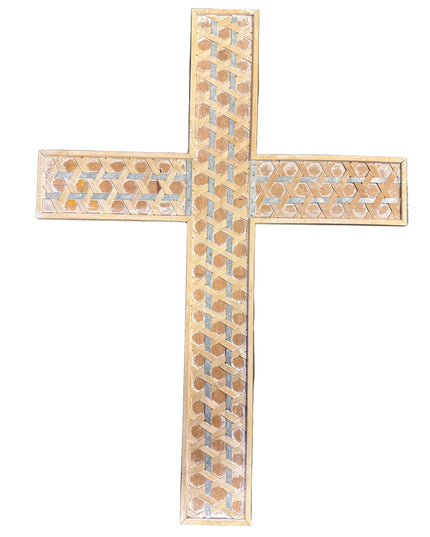 Bamboo Whitewashed Cross