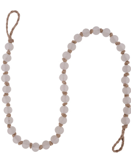 53" Frosted Glass Garland White