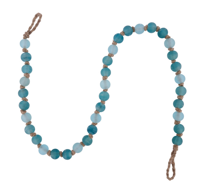 53" Frosted Sea Glass Beaded Garland