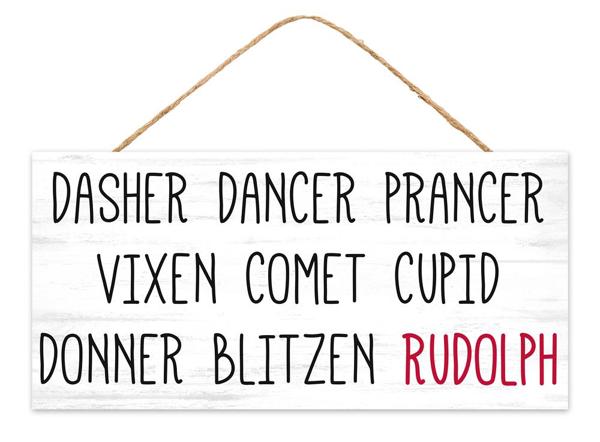 Reindeer Names Sign