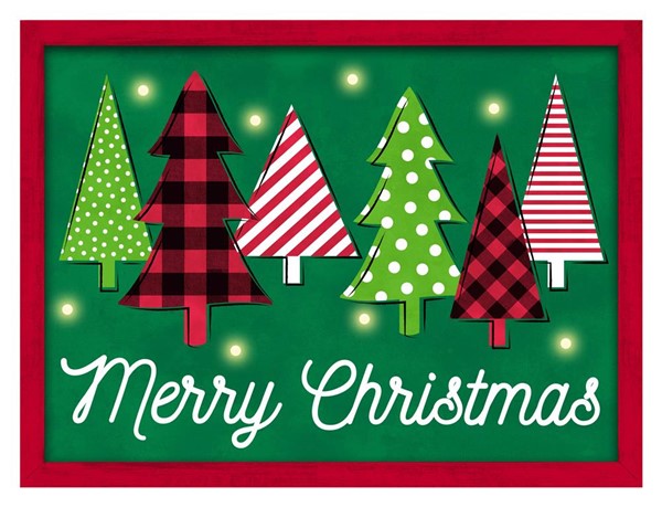 Merry Christmas Sign with Lights