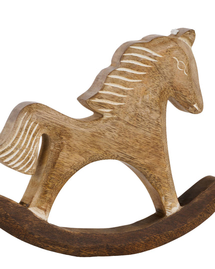 8" Mango Wood Rocking Horse