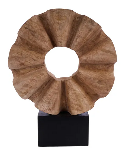 Mango Wood Flower Sculpture