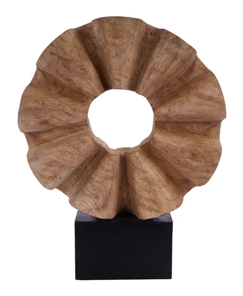 Mango Wood Flower Sculpture
