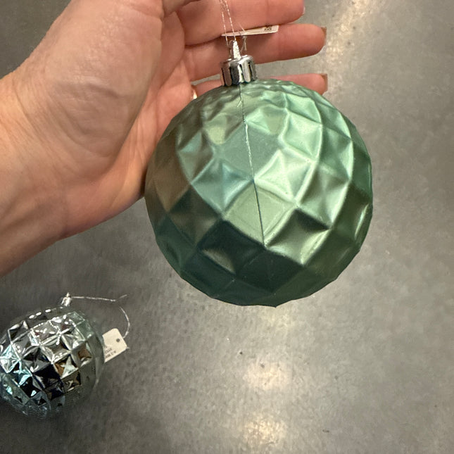 4" Turquoise Ornament Geometric