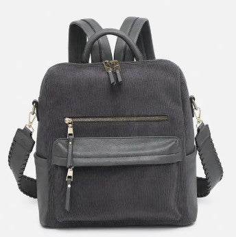 Amelia Corduroy Convertible Backpack