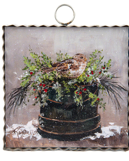 Mini Art Sparrow in Greens