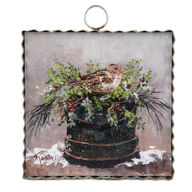 Mini Art Sparrow in Greens