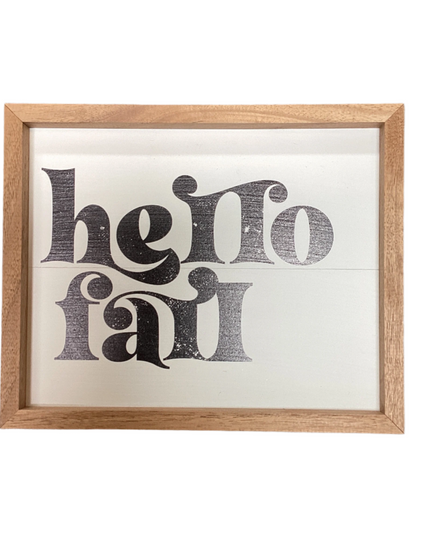Hello Fall sign