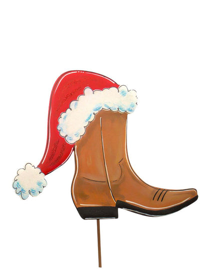 Cowboy Boot Santa Hat
