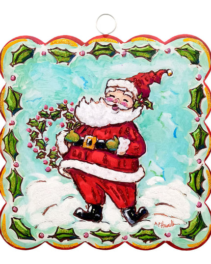 Large Scallop Art Belly Laugh Santa