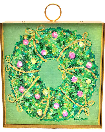 Mini Art Gold Ribbon Wreath