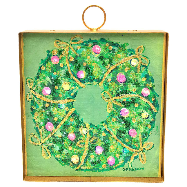 Mini Art Gold Ribbon Wreath