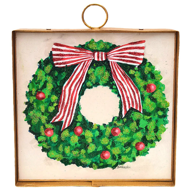 Mini Art Green Wreath Red Balls