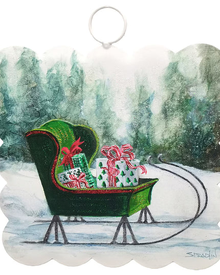 Mini Scallop Art Sleigh & Gifts
