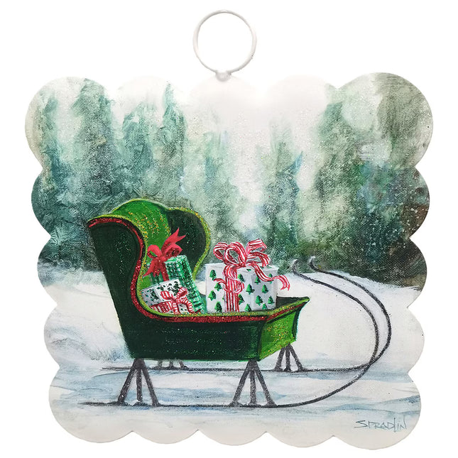 Mini Scallop Art Sleigh & Gifts