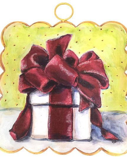 Mini Scallop Art Burgundy Gift Box