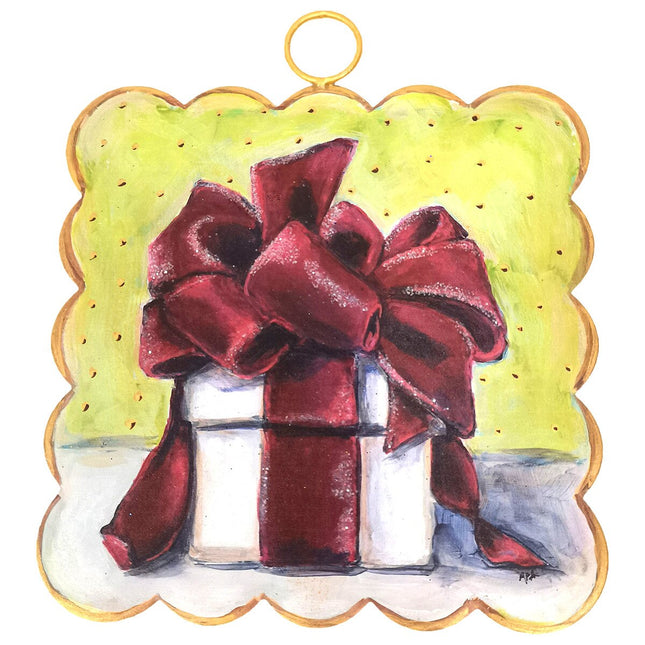 Mini Scallop Art Burgundy Gift Box