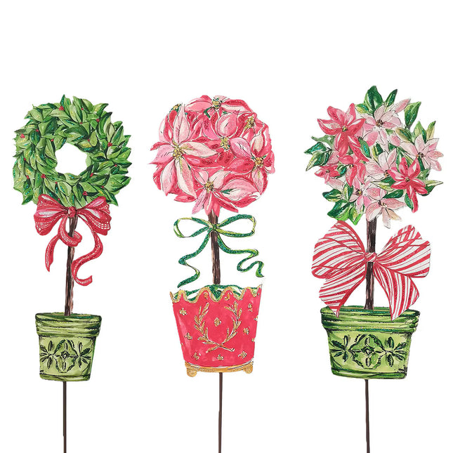 Traditional Tidings Topiaries