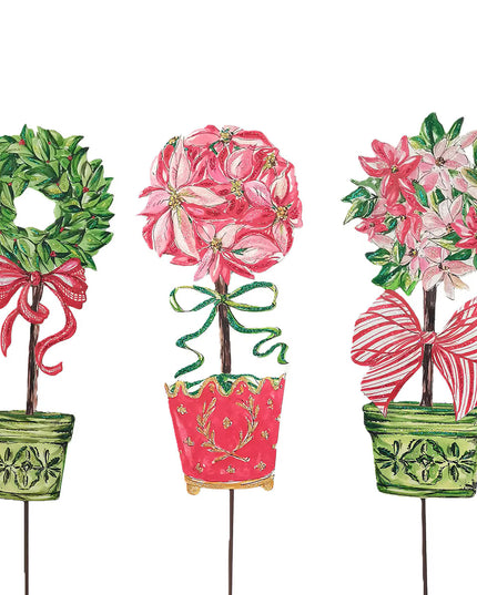 Traditional Tidings Topiaries