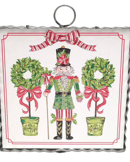Mini Art Traditional Tidings Nutcracker & Topiaries