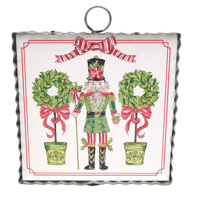 Mini Art Traditional Tidings Nutcracker & Topiaries