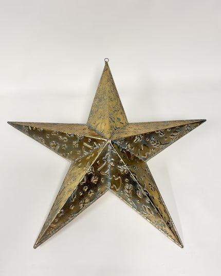 Large Gold Embossed Double Sided Star