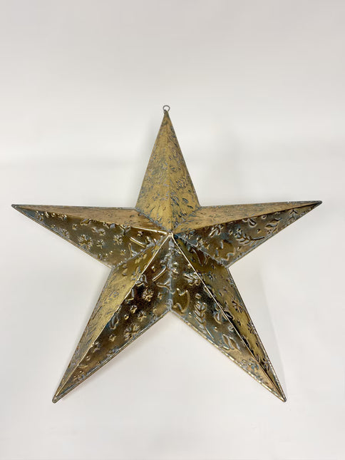 Large Gold Embossed Double Sided Star